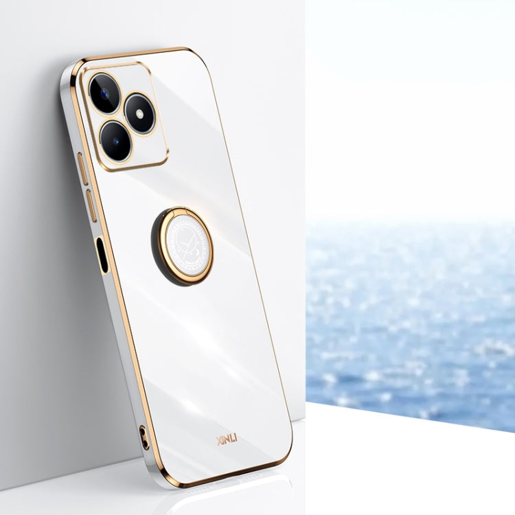 XINLI Straight Edge 6D Electroplate TPU Phone Case with Ring Holder, For Realme GT 8 Pro 5G, For Realme 15 5G Global, For Realme 14 5G Global, For Realme Neo7X, For Realme Neo7 SE, For Realme14 Pro+, For Realme C75, For Realme GT 7 Pro 5G              ...