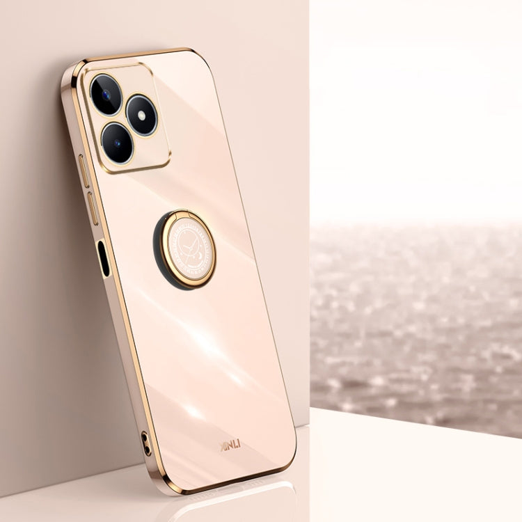 XINLI Straight Edge 6D Electroplate TPU Phone Case with Ring Holder, For Realme GT 8 Pro 5G, For Realme 15 5G Global, For Realme 14 5G Global, For Realme Neo7X, For Realme Neo7 SE, For Realme14 Pro+, For Realme C75, For Realme GT 7 Pro 5G              ...