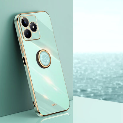 XINLI Straight Edge 6D Electroplate TPU Phone Case with Ring Holder, For Realme GT 8 Pro 5G, For Realme 15 5G Global, For Realme 14 5G Global, For Realme Neo7X, For Realme Neo7 SE, For Realme14 Pro+, For Realme C75, For Realme GT 7 Pro 5G              ...