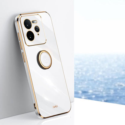 XINLI Straight Edge 6D Electroplate TPU Phone Case with Ring Holder, For Realme GT 8 Pro 5G, For Realme 15 5G Global, For Realme 14 5G Global, For Realme Neo7X, For Realme Neo7 SE, For Realme14 Pro+, For Realme C75, For Realme GT 7 Pro 5G              ...