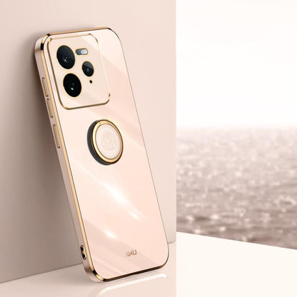 XINLI Straight Edge 6D Electroplate TPU Phone Case with Ring Holder, For Realme GT 8 Pro 5G, For Realme 15 5G Global, For Realme 14 5G Global, For Realme Neo7X, For Realme Neo7 SE, For Realme14 Pro+, For Realme C75, For Realme GT 7 Pro 5G              ...