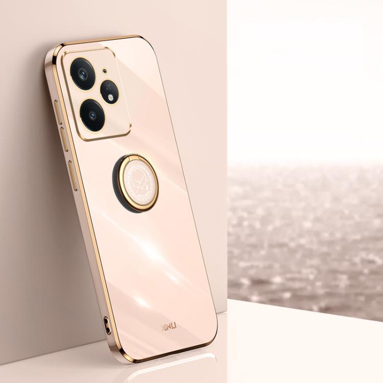 XINLI Straight Edge 6D Electroplate TPU Phone Case with Ring Holder, For Realme GT 8 Pro 5G, For Realme 15 5G Global, For Realme 14 5G Global, For Realme Neo7X, For Realme Neo7 SE, For Realme14 Pro+, For Realme C75, For Realme GT 7 Pro 5G              ...