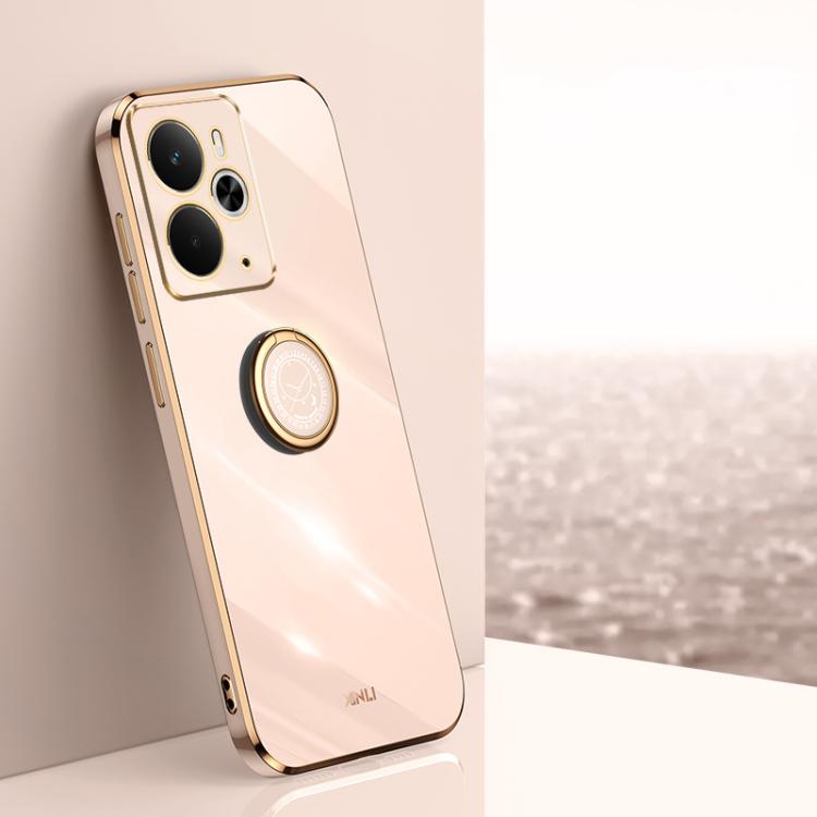 XINLI Straight Edge 6D Electroplate TPU Phone Case with Ring Holder, For Realme GT 8 Pro 5G, For Realme 15 5G Global, For Realme 14 5G Global, For Realme Neo7X, For Realme Neo7 SE, For Realme14 Pro+, For Realme C75, For Realme GT 7 Pro 5G              ...