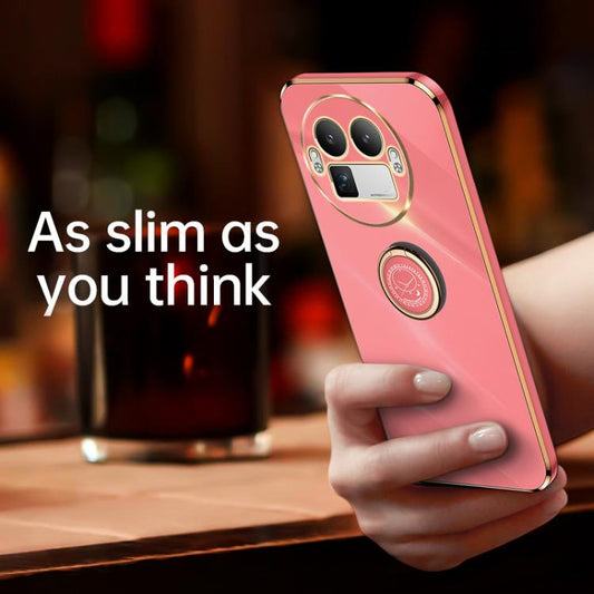 XINLI Straight Edge 6D Electroplate TPU Phone Case with Ring Holder, For Realme GT 8 Pro 5G, For Realme 15 5G Global, For Realme 14 5G Global, For Realme Neo7X, For Realme Neo7 SE, For Realme14 Pro+, For Realme C75, For Realme GT 7 Pro 5G              ...