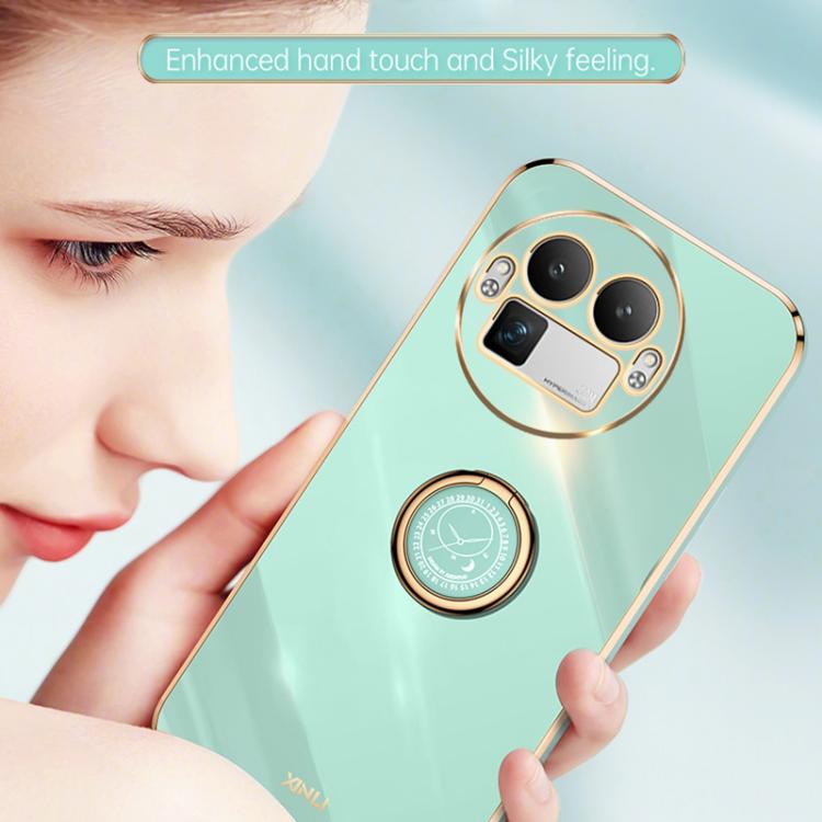 XINLI Straight Edge 6D Electroplate TPU Phone Case with Ring Holder, For Realme GT 8 Pro 5G, For Realme 15 5G Global, For Realme 14 5G Global, For Realme Neo7X, For Realme Neo7 SE, For Realme14 Pro+, For Realme C75, For Realme GT 7 Pro 5G              ...
