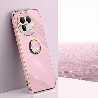 XINLI Straight Edge 6D Electroplate TPU Phone Case with Ring Holder, For Realme GT 8 Pro 5G, For Realme 15 5G Global, For Realme 14 5G Global, For Realme Neo7X, For Realme Neo7 SE, For Realme14 Pro+, For Realme C75, For Realme GT 7 Pro 5G              ...