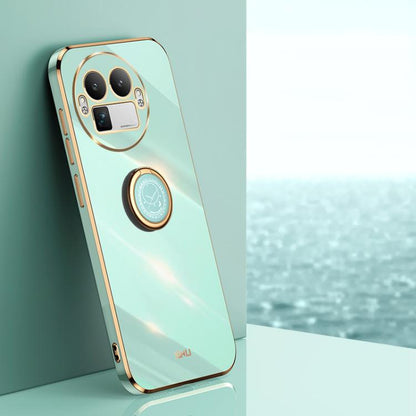 XINLI Straight Edge 6D Electroplate TPU Phone Case with Ring Holder, For Realme GT 8 Pro 5G, For Realme 15 5G Global, For Realme 14 5G Global, For Realme Neo7X, For Realme Neo7 SE, For Realme14 Pro+, For Realme C75, For Realme GT 7 Pro 5G              ...