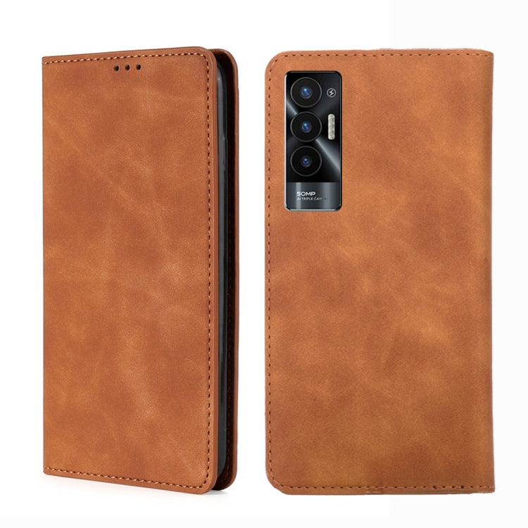 Skin Feel Magnetic Leather Phone Case, For Tecno Camon 20 Pro 4G, For Tecno Pova 5 Pro, For Tecno Camon 20 Premier 5G, For Tecno Pova Neo 3, For Tecno Camon 20 Pro 5G, For Tecno Pova 5