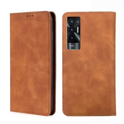 Skin Feel Magnetic Leather Phone Case, For Tecno Camon 20 Pro 4G, For Tecno Pova 5 Pro, For Tecno Camon 20 Premier 5G, For Tecno Pova Neo 3, For Tecno Camon 20 Pro 5G, For Tecno Pova 5