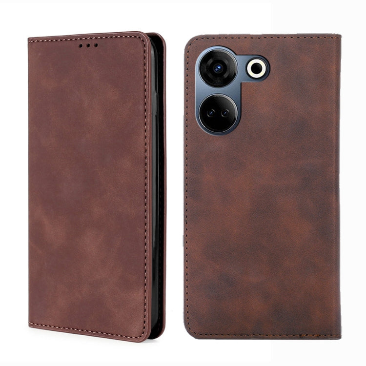 Skin Feel Magnetic Leather Phone Case, For Tecno Camon 20 Pro 4G, For Tecno Pova 5 Pro, For Tecno Camon 20 Premier 5G, For Tecno Pova Neo 3, For Tecno Camon 20 Pro 5G, For Tecno Pova 5