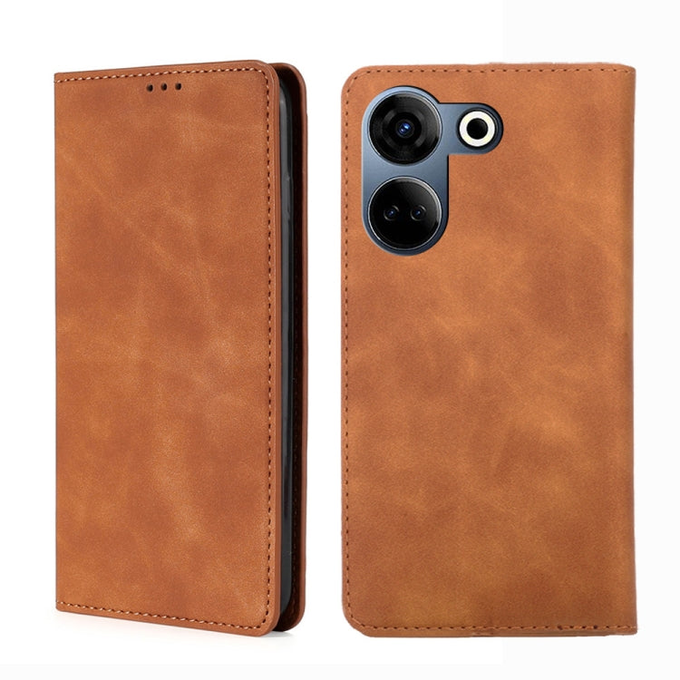 Skin Feel Magnetic Leather Phone Case, For Tecno Camon 20 Pro 4G, For Tecno Pova 5 Pro, For Tecno Camon 20 Premier 5G, For Tecno Pova Neo 3, For Tecno Camon 20 Pro 5G, For Tecno Pova 5