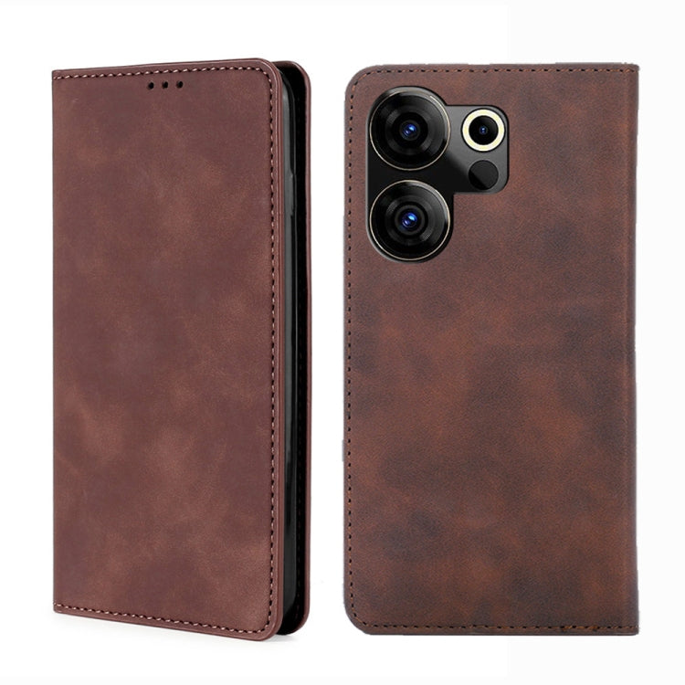Skin Feel Magnetic Leather Phone Case, For Tecno Camon 20 Pro 4G, For Tecno Pova 5 Pro, For Tecno Camon 20 Premier 5G, For Tecno Pova Neo 3, For Tecno Camon 20 Pro 5G, For Tecno Pova 5