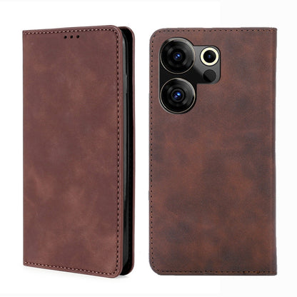 Skin Feel Magnetic Leather Phone Case, For Tecno Camon 20 Pro 4G, For Tecno Pova 5 Pro, For Tecno Camon 20 Premier 5G, For Tecno Pova Neo 3, For Tecno Camon 20 Pro 5G, For Tecno Pova 5