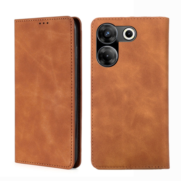 Skin Feel Magnetic Leather Phone Case, For Tecno Camon 20 Pro 4G, For Tecno Pova 5 Pro, For Tecno Camon 20 Premier 5G, For Tecno Pova Neo 3, For Tecno Camon 20 Pro 5G, For Tecno Pova 5