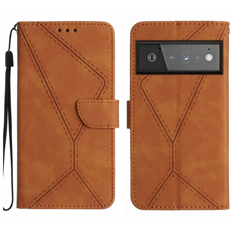 Stitching Embossed Leather Phone Case, For Google Pixel 7, For Google Pixel 7 Pro, For Google Pixel 7a, For Google Pixel 6, For Google Pixel 6 Pro, For Google Pixel 6a