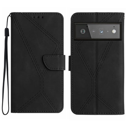 Stitching Embossed Leather Phone Case, For Google Pixel 7, For Google Pixel 7 Pro, For Google Pixel 7a, For Google Pixel 6, For Google Pixel 6 Pro, For Google Pixel 6a
