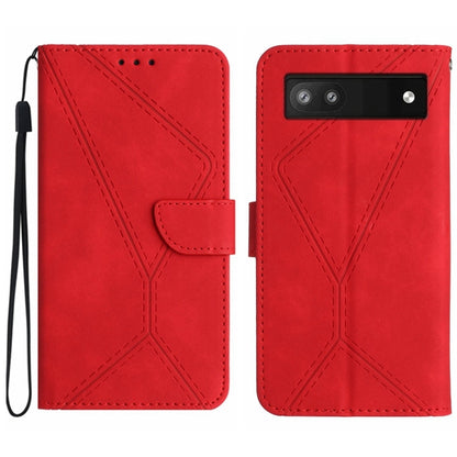 Stitching Embossed Leather Phone Case, For Google Pixel 7, For Google Pixel 7 Pro, For Google Pixel 7a, For Google Pixel 6, For Google Pixel 6 Pro, For Google Pixel 6a