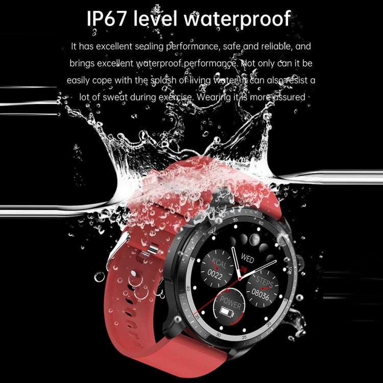 T52 1.39 inch IP67 Waterproof Leather Band Smart Watch Supports Bluetooth Call / Blood Oxygen / Body Temperature Monitoring, Leather Band (Black), Leather Band (Brown)