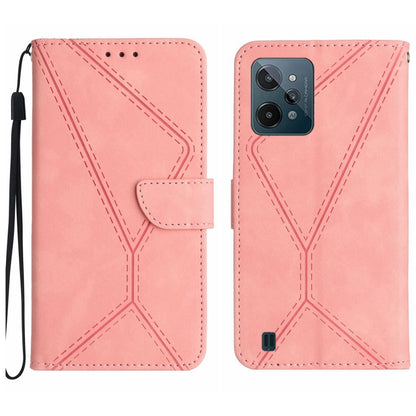 Stitching Embossed Leather Phone Case, For Realme C31, For Realme C55, For Realme 9i / OPPO A36 4G, For Realme 10 4G, For Realme 10 5G / 9i 5G, For Realme 10 Pro+, For Realme C33 2023 / 2022, For Realme C35