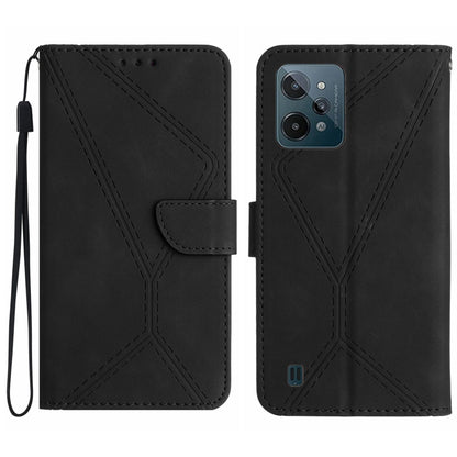 Stitching Embossed Leather Phone Case, For Realme C31, For Realme C55, For Realme 9i / OPPO A36 4G, For Realme 10 4G, For Realme 10 5G / 9i 5G, For Realme 10 Pro+, For Realme C33 2023 / 2022, For Realme C35