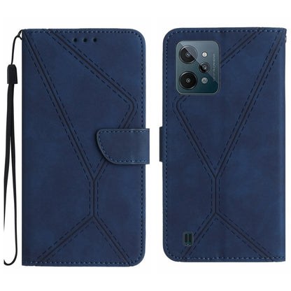 Stitching Embossed Leather Phone Case, For Realme C31, For Realme C55, For Realme 9i / OPPO A36 4G, For Realme 10 4G, For Realme 10 5G / 9i 5G, For Realme 10 Pro+, For Realme C33 2023 / 2022, For Realme C35