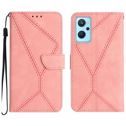 Stitching Embossed Leather Phone Case, For Realme C31, For Realme C55, For Realme 9i / OPPO A36 4G, For Realme 10 4G, For Realme 10 5G / 9i 5G, For Realme 10 Pro+, For Realme C33 2023 / 2022, For Realme C35