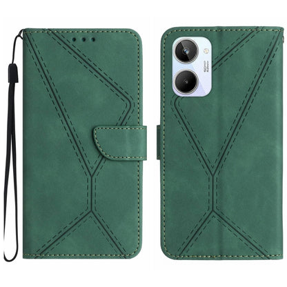 Stitching Embossed Leather Phone Case, For Realme C31, For Realme C55, For Realme 9i / OPPO A36 4G, For Realme 10 4G, For Realme 10 5G / 9i 5G, For Realme 10 Pro+, For Realme C33 2023 / 2022, For Realme C35