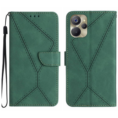 Stitching Embossed Leather Phone Case, For Realme C31, For Realme C55, For Realme 9i / OPPO A36 4G, For Realme 10 4G, For Realme 10 5G / 9i 5G, For Realme 10 Pro+, For Realme C33 2023 / 2022, For Realme C35