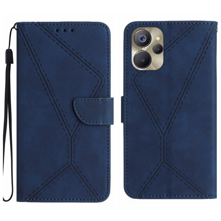 Stitching Embossed Leather Phone Case, For Realme C31, For Realme C55, For Realme 9i / OPPO A36 4G, For Realme 10 4G, For Realme 10 5G / 9i 5G, For Realme 10 Pro+, For Realme C33 2023 / 2022, For Realme C35