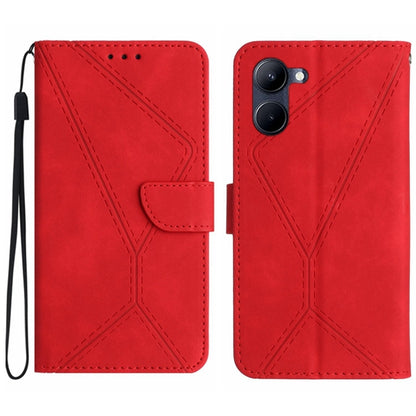 Stitching Embossed Leather Phone Case, For Realme C31, For Realme C55, For Realme 9i / OPPO A36 4G, For Realme 10 4G, For Realme 10 5G / 9i 5G, For Realme 10 Pro+, For Realme C33 2023 / 2022, For Realme C35