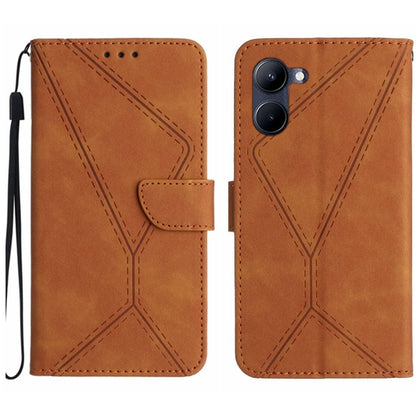 Stitching Embossed Leather Phone Case, For Realme C31, For Realme C55, For Realme 9i / OPPO A36 4G, For Realme 10 4G, For Realme 10 5G / 9i 5G, For Realme 10 Pro+, For Realme C33 2023 / 2022, For Realme C35