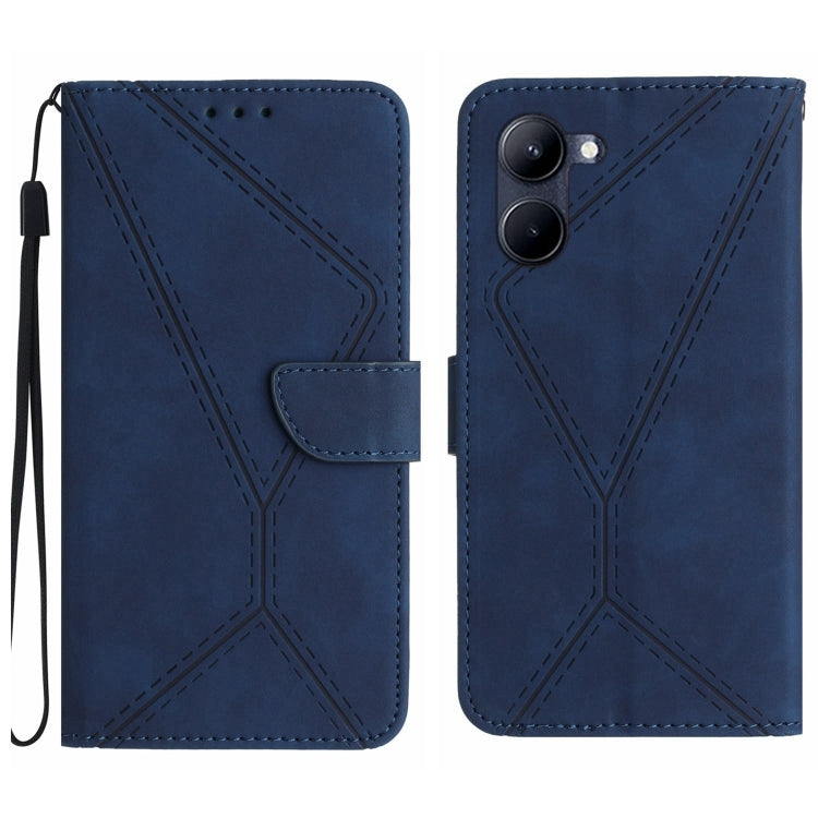 Stitching Embossed Leather Phone Case, For Realme C31, For Realme C55, For Realme 9i / OPPO A36 4G, For Realme 10 4G, For Realme 10 5G / 9i 5G, For Realme 10 Pro+, For Realme C33 2023 / 2022, For Realme C35