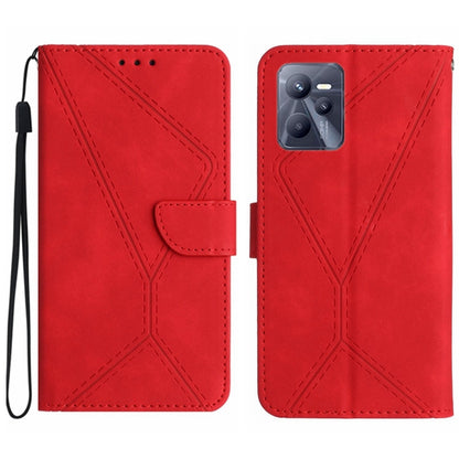 Stitching Embossed Leather Phone Case, For Realme C31, For Realme C55, For Realme 9i / OPPO A36 4G, For Realme 10 4G, For Realme 10 5G / 9i 5G, For Realme 10 Pro+, For Realme C33 2023 / 2022, For Realme C35