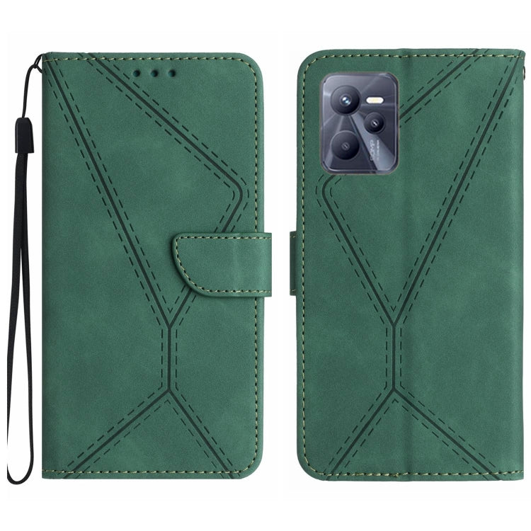 Stitching Embossed Leather Phone Case, For Realme C31, For Realme C55, For Realme 9i / OPPO A36 4G, For Realme 10 4G, For Realme 10 5G / 9i 5G, For Realme 10 Pro+, For Realme C33 2023 / 2022, For Realme C35