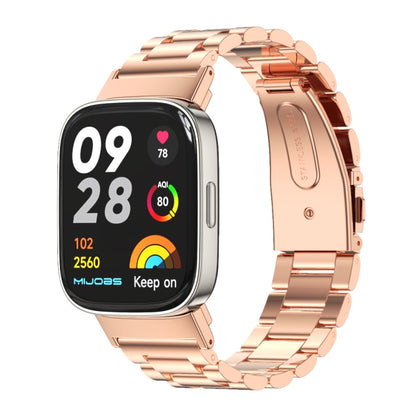 Mijobs Three-Bead Metal Stainless Steel Watch Band, For Redmi Watch 3