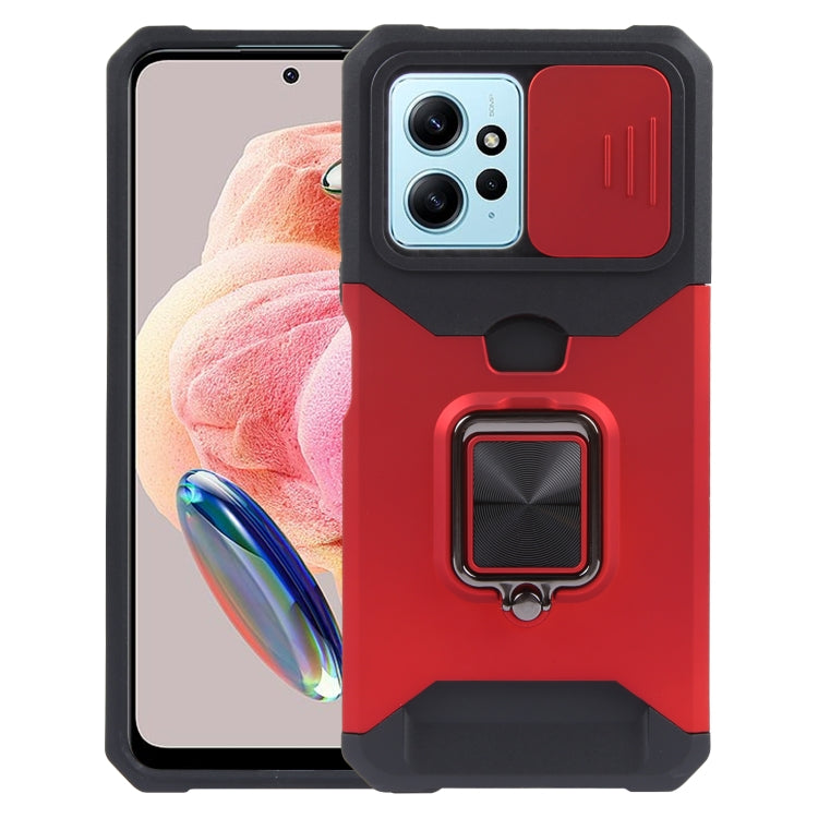 Camera Shield Card Slot PC+TPU Phone Case, For Redmi Note 14 Pro 5G / 14 Pro+ 5G, For Redmi Note 14 4G 163mm, For Redmi Note 13 4G, For Redmi Note 13 Pro 5G, For Redmi Note 12 4G