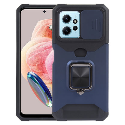 Camera Shield Card Slot PC+TPU Phone Case, For Redmi Note 14 Pro 5G / 14 Pro+ 5G, For Redmi Note 14 4G 163mm, For Redmi Note 13 4G, For Redmi Note 13 Pro 5G, For Redmi Note 12 4G