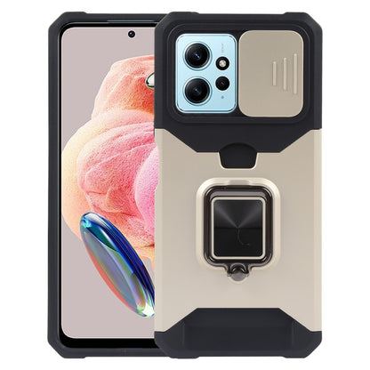 Camera Shield Card Slot PC+TPU Phone Case, For Redmi Note 14 Pro 5G / 14 Pro+ 5G, For Redmi Note 14 4G 163mm, For Redmi Note 13 4G, For Redmi Note 13 Pro 5G, For Redmi Note 12 4G