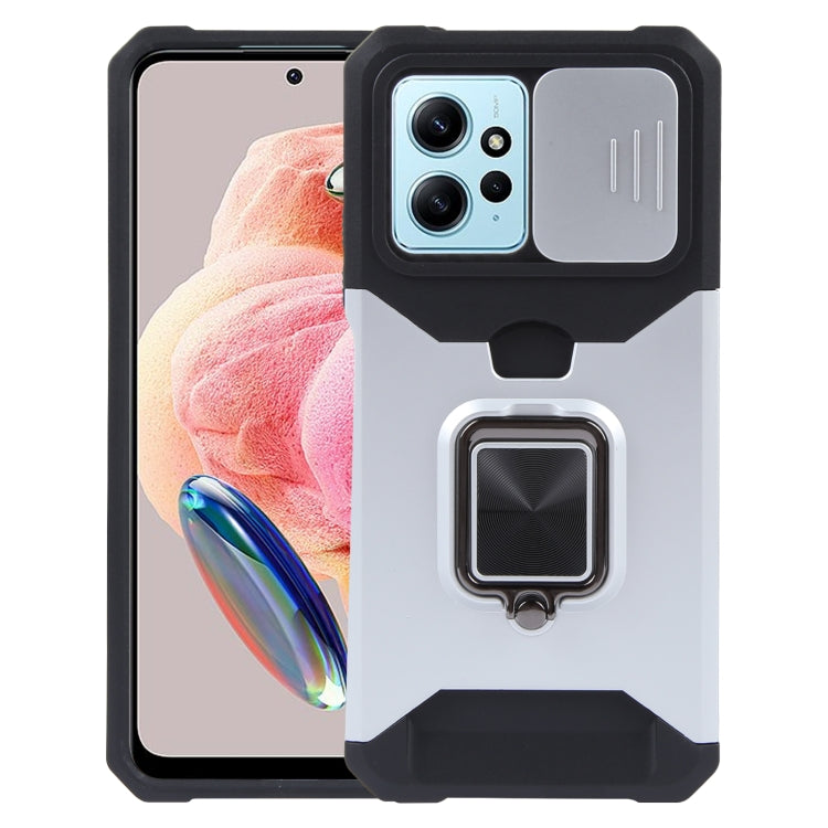 Camera Shield Card Slot PC+TPU Phone Case, For Redmi Note 14 Pro 5G / 14 Pro+ 5G, For Redmi Note 14 4G 163mm, For Redmi Note 13 4G, For Redmi Note 13 Pro 5G, For Redmi Note 12 4G