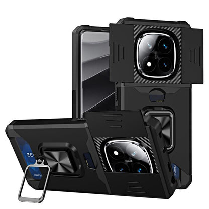 Camera Shield Card Slot PC+TPU Phone Case, For Redmi Note 14 Pro 5G / 14 Pro+ 5G, For Redmi Note 14 4G 163mm, For Redmi Note 13 4G, For Redmi Note 13 Pro 5G, For Redmi Note 12 4G