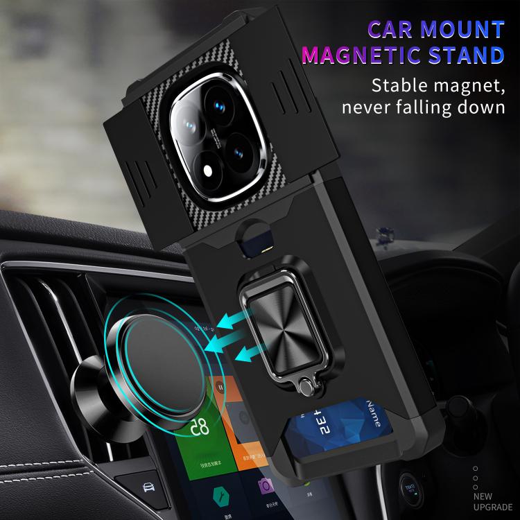 Camera Shield Card Slot PC+TPU Phone Case, For Redmi Note 14 Pro 5G / 14 Pro+ 5G, For Redmi Note 14 4G 163mm, For Redmi Note 13 4G, For Redmi Note 13 Pro 5G, For Redmi Note 12 4G