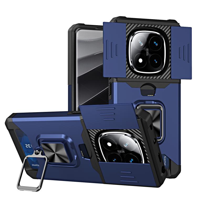 Camera Shield Card Slot PC+TPU Phone Case, For Redmi Note 14 Pro 5G / 14 Pro+ 5G, For Redmi Note 14 4G 163mm, For Redmi Note 13 4G, For Redmi Note 13 Pro 5G, For Redmi Note 12 4G