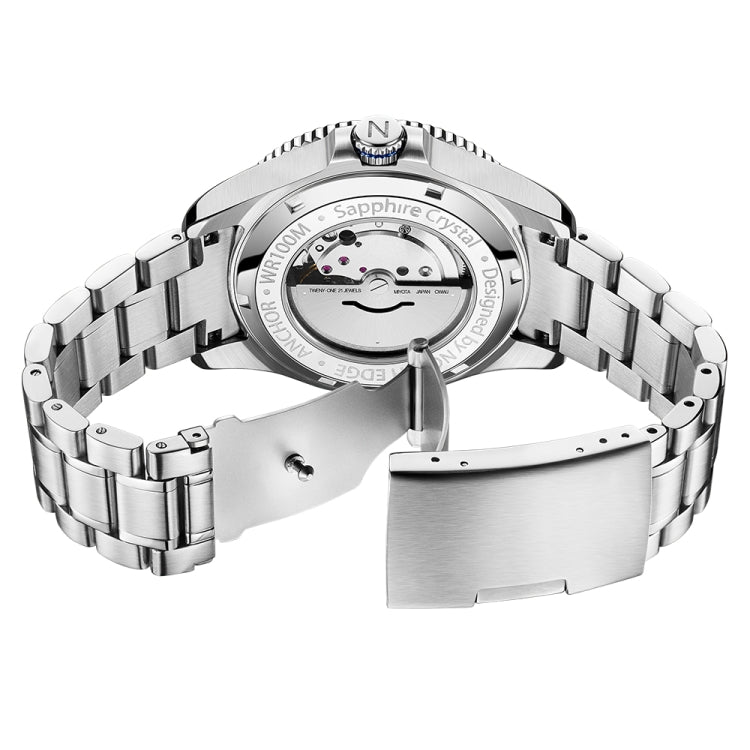 NORTH EDGE ANCHOR Montre mécanique étanche 100m pour homme, ANCHOR