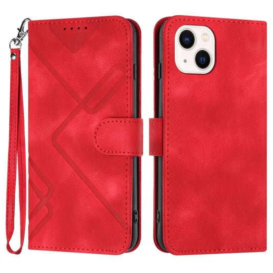 Line Pattern Skin Feel Leather Phone Case, For iPhone 13 mini, For iPhone 12 / 12 Pro, For iPhone 12 Pro Max, For iPhone 12 mini, For iPhone 11 Pro Max, For iPhone 11, For iPhone 11 Pro, For iPhone X / XS, For iPhone XR, For iPhone XS Max