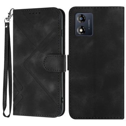 Line Pattern Skin Feel Leather Phone Case
