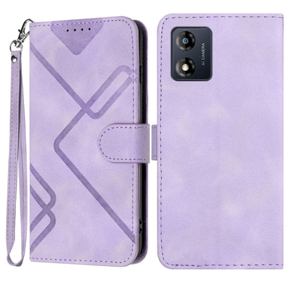 Line Pattern Skin Feel Leather Phone Case