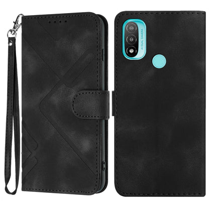 Line Pattern Skin Feel Leather Phone Case