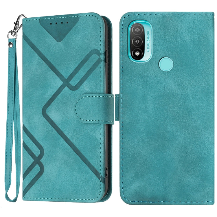 Line Pattern Skin Feel Leather Phone Case