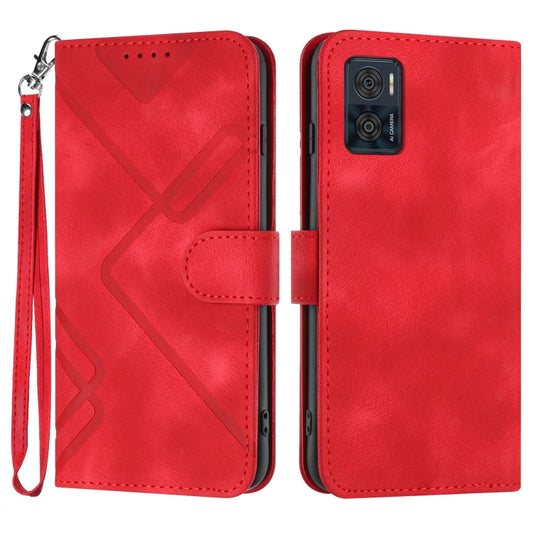Line Pattern Skin Feel Leather Phone Case, For Motorola Moto E22, For Motorola Edge 30 Neo, For Motorola Moto G32, For Motorola Moto G42, For Motorola Moto G52, For Motorola Moto G22, For Motorola Moto E20 / E30 / E40, For Motorola Moto E7 Power