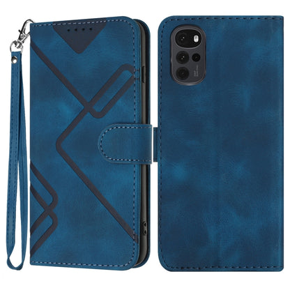 Line Pattern Skin Feel Leather Phone Case